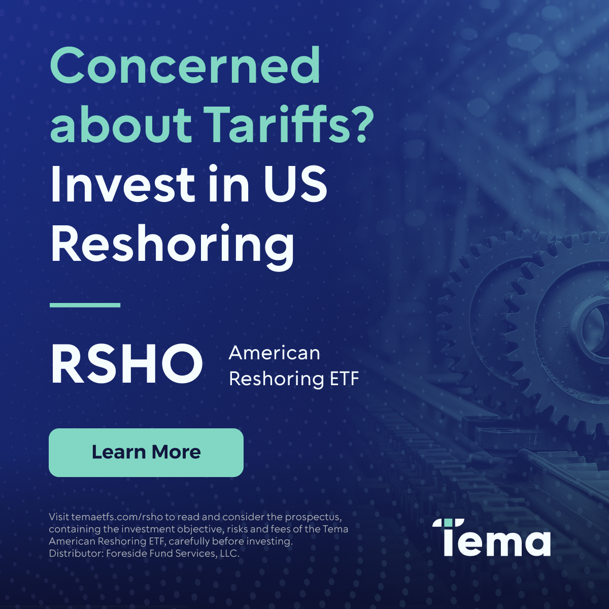 Concerned about tariffs? Invest in US Reshoring RSHO American Reshoring ETF Learn More