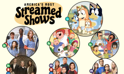 A visualization showing the most streamed programs of 2024