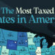 This graphic is based on research by WalletHub, which ranked states by total tax burden, combining property, income, and sales taxes as a share of personal income.