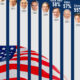 A bar chart showing approval ratings of various U.S. president in their first 100 days in office