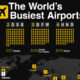 Map showing the busiest airports in the world in 2024.
