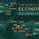This cropped map ranks the world's largest economies including both sovereign countries and U.S. states.