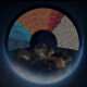 A semi-circle dot plot of the types of government (not labelled) on top of a globe.