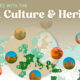 This cropped map ranks the 40 countries in the world with the best culture and heritage, according to a global survey conducted in 2024.