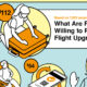 This infographic shows the average willingness to pay for various flight upgrades and add-ons, based on a global survey of 7,000 travelers.