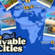 A map showing the 10 most livable cities in the world as of 2025.
