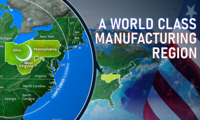 An explainer graphic about how Shale Crescent USA brings energy, customers, and infrastructure into one region.