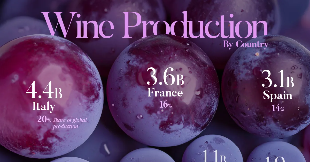 Ranked: Wine Production by Country