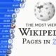 Bar chart showing the most viewed Wikipedia pages of 2025.