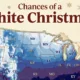 cropped map of white Christmas probabilities in the United States