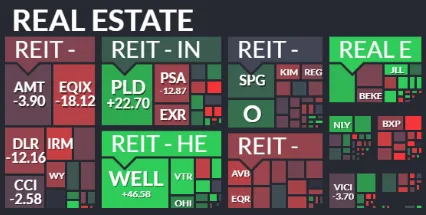 Real Estate (REITs) performance in 2025