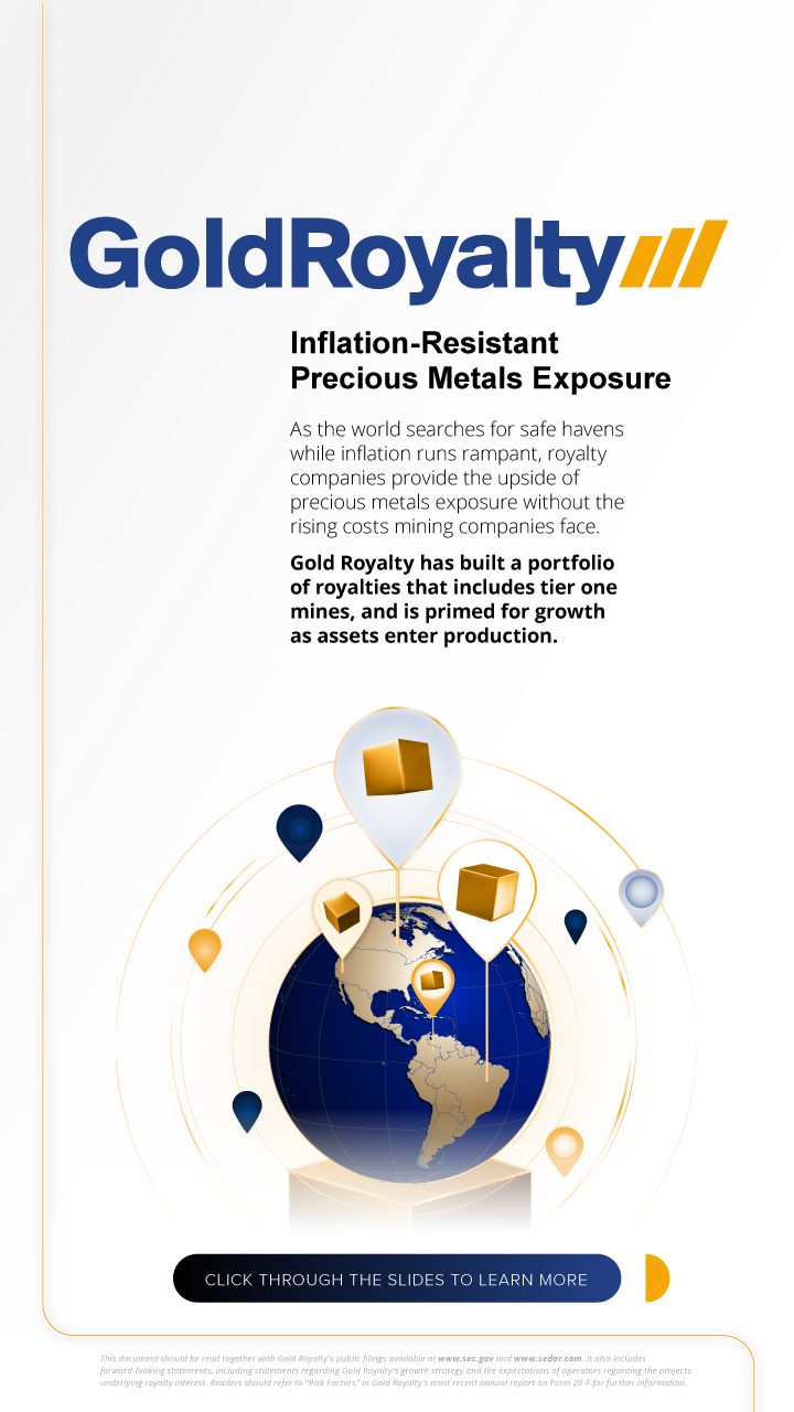 Introduction to Gold Royalty Corp, who has built a portfolio of royalties to provide investors with inflation-resistant precious metals exposure